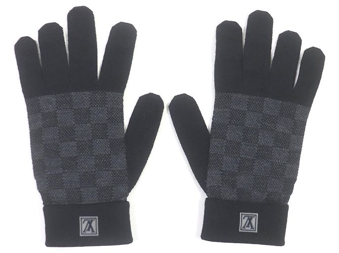 Damier Strickhandschuhe Louis Vuitton M70006 Schwarz - Ansicht 3