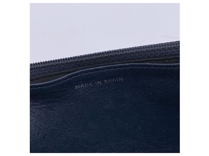 Wallet On Chain Chanel Borsa a tracolla Woc in pelle caviar blu con logo CC - vista 7