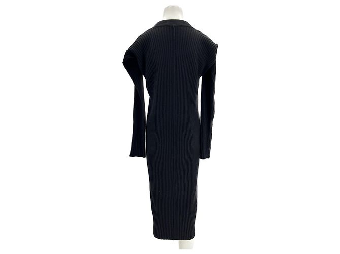 Céline Celine Kleid T.International M Wolle Schwarz - Ansicht 2