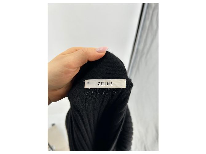 Céline Celine Kleid T.International M Wolle Schwarz - Ansicht 5