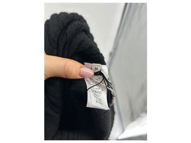 Céline Celine Kleid T.International M Wolle Schwarz - Ansicht 6