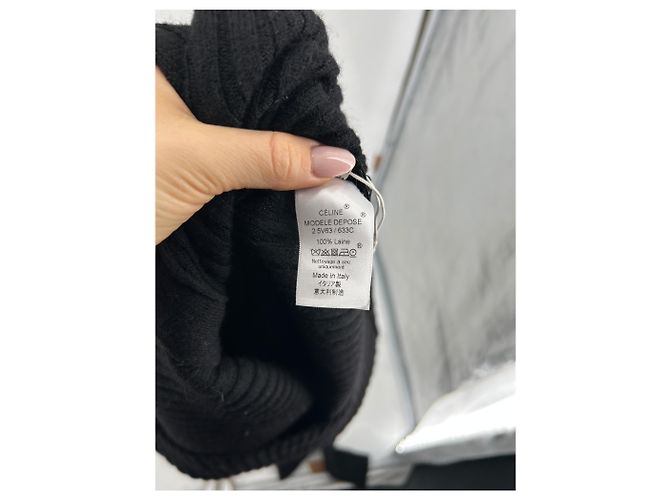 Céline Celine Kleid T.International M Wolle Schwarz - Ansicht 7
