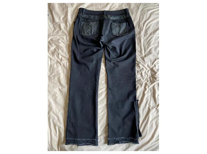 Jeans de Chanel con inserciones de cuero Negro - vista 4