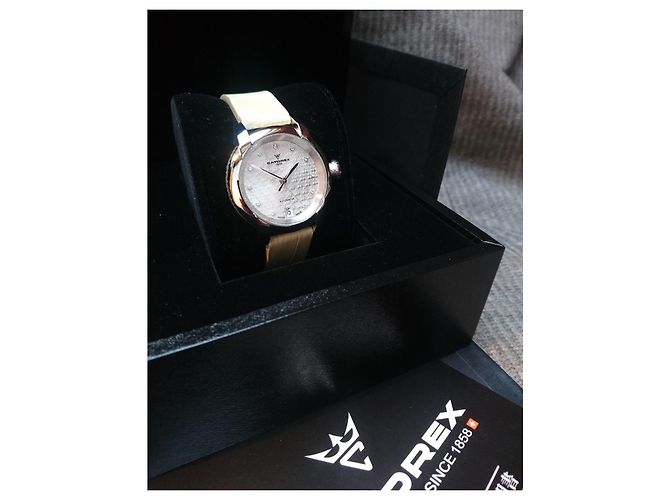 Autre Marque Orologio automatico da donna Catorex ref. 4171-1 Swiss Made, quadrante con diamanti Argento Beige - vista 3