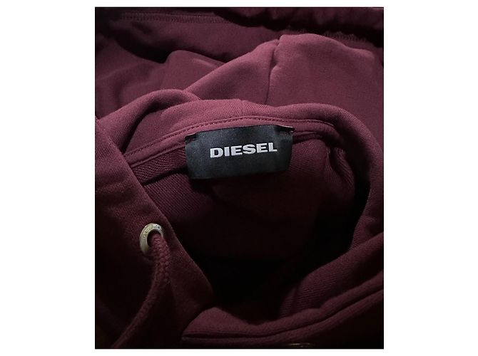 Diesel S-Gir-Hood-Division-Logo Sweatshirt Bordeaux Rosa Baumwolle XL - Ansicht 6