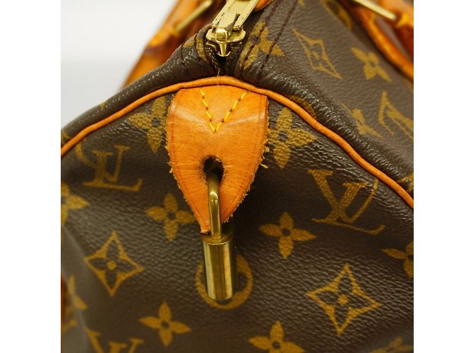 Borsa Louis Vuitton Monogram Speedy 30 Marrone - vista 14