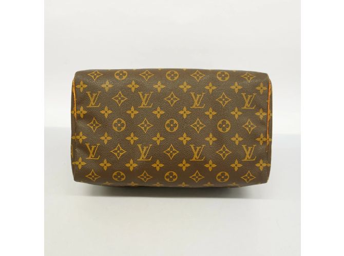 Borsa Louis Vuitton Monogram Speedy 30 Marrone - vista 3