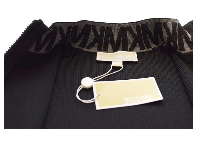 Michael Kors Schwarzes Viskose Strickkleid Bodycon Mini - Ansicht 3