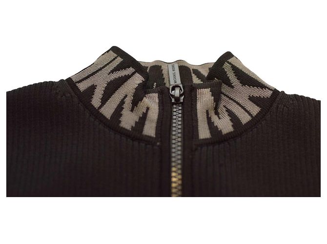 Michael Kors Schwarzes Viskose Strickkleid Bodycon Mini - Ansicht 5