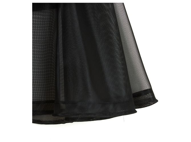 Falda de Tul de Cuero Givenchy Otoño 2011 FR40 Cuero Negro UK12 US10 - vista 6