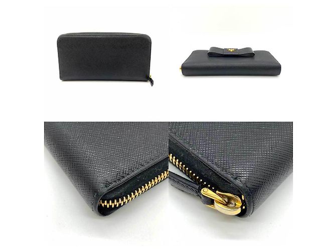 Cartera Larga Saffiano Prada Negro - vista 2