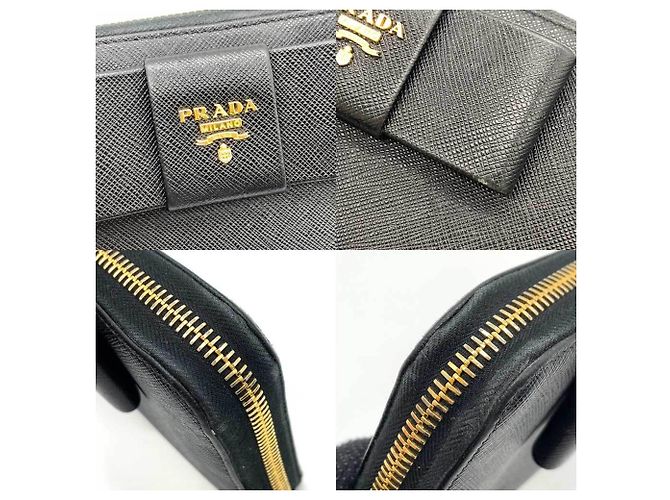 Cartera Larga Saffiano Prada Negro - vista 3