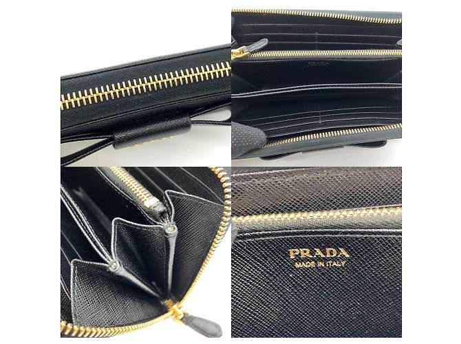 Cartera Larga Saffiano Prada Negro - vista 4