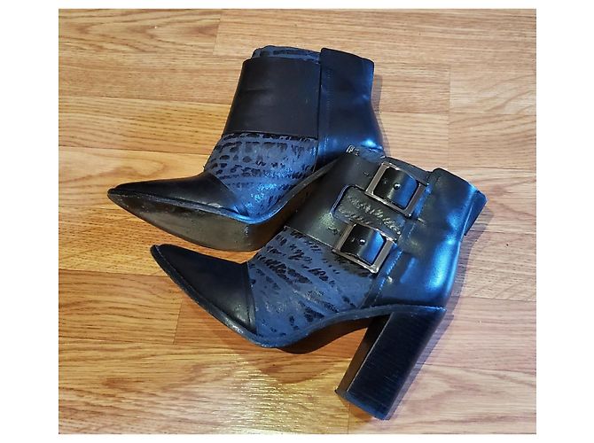 Stivaletti Tibi in pelle nera Nero - vista 4