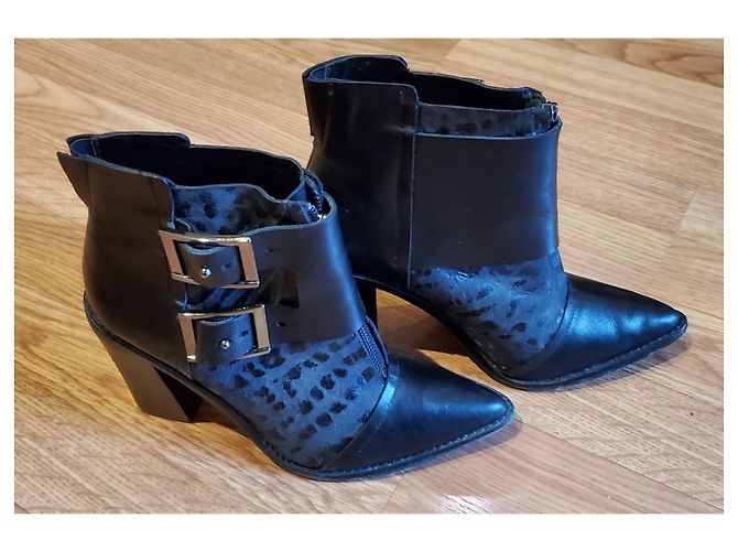 Stivaletti Tibi in pelle nera Nero - vista 6