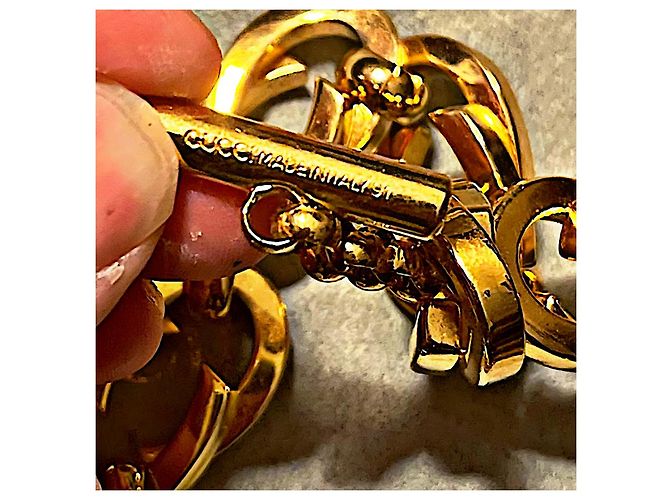 Gucci Autentico Raro Tom Ford Collana e Bracciale Link GG Placcato Oro Gold hardware - vista 6