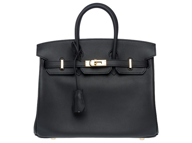 Hermès Sac HERMES Birkin 25 en Cuir Noir - 102176 - vue 3