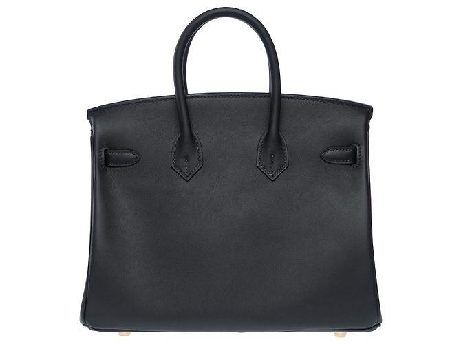 Hermès Sac HERMES Birkin 25 en Cuir Noir - 102176 - vue 4