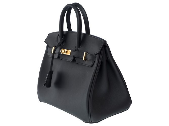 Hermès Sac HERMES Birkin 25 en Cuir Noir - 102176 - vue 5