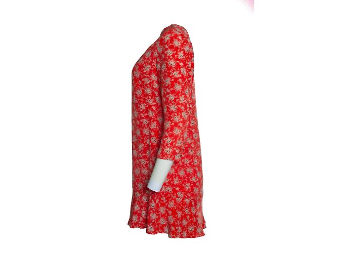 SéZane Blumenmusterkleid Sezane Rot - Ansicht 3