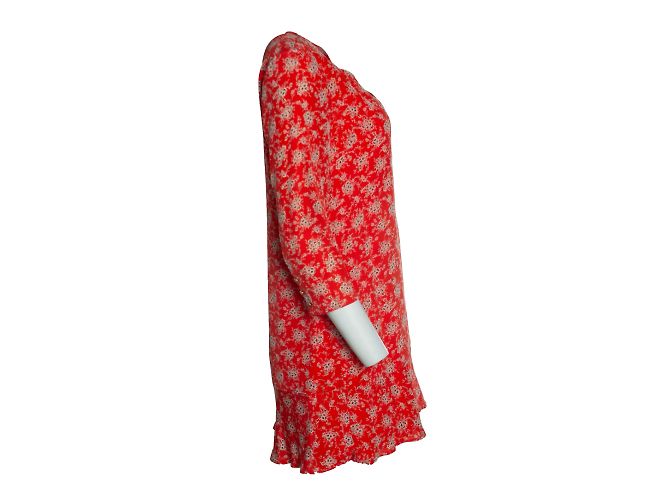 SéZane Blumenmusterkleid Sezane Rot - Ansicht 4