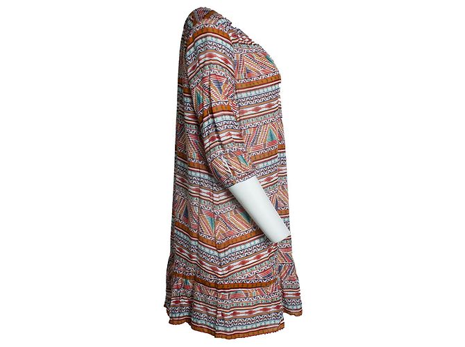 Ba&sh, ethnisch bedrucktes Mohn-Multikleid Mehrfarben - Ansicht 3