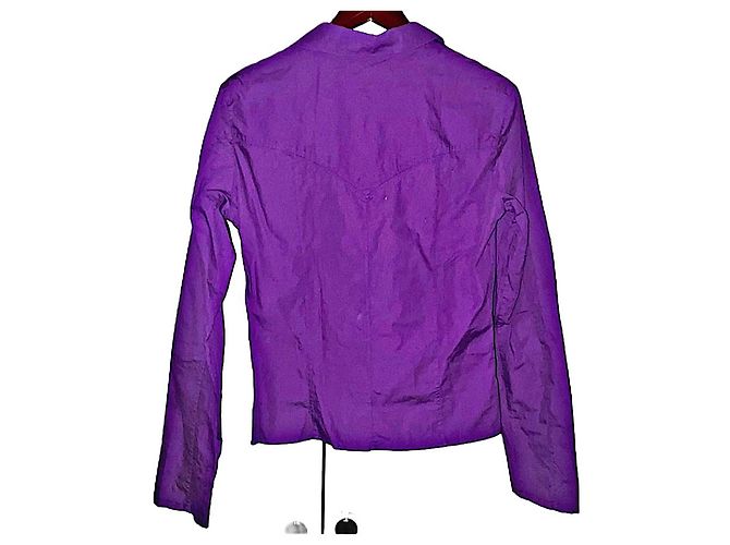 Camicia viola da uomo con lacci e zip laterale, autentica Alexander McQueen degli anni '90. Porpora - vista 6
