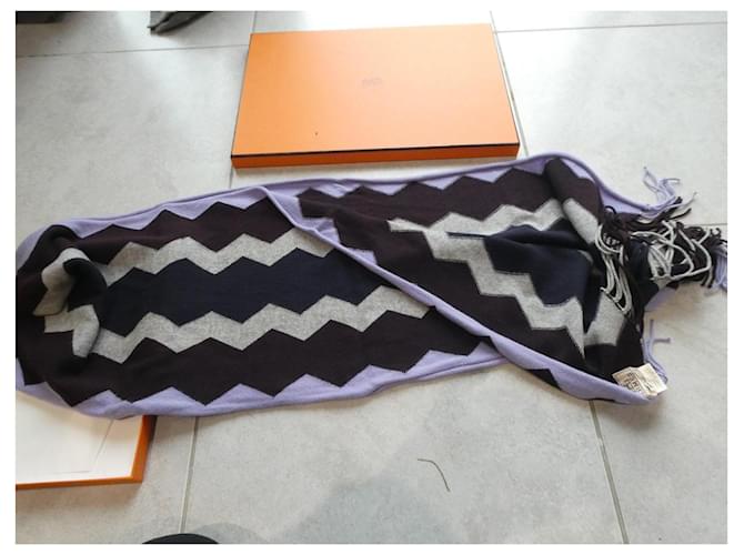 Sciarpa Hermès 100% cashmere 220X34cms Multicolore - vista 5