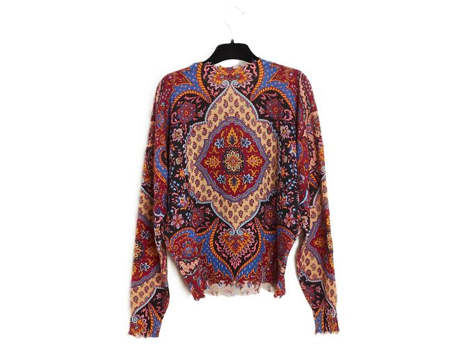 Etro 2021 Pull FR40 Paisley Bedruckter Wollpullover Top UK12 US10 Mehrfarben - Ansicht 4