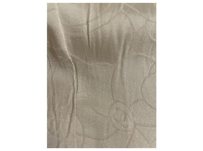 Chanel Tweed-Jacke Größe 38 Beige Aus weiß - Ansicht 12