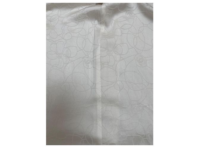 Chanel Tweed-Jacke Größe 38 Beige Aus weiß - Ansicht 7