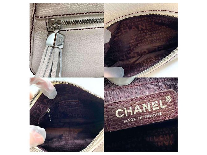 Borsa a spalla in pelle bianca Chanel Bianco - vista 5