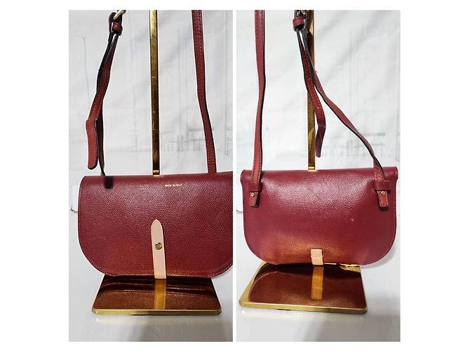 Autre Marque Clutch in pelle Celine con tracolla Vino/Rosa - vista 12