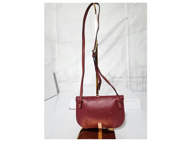 Autre Marque Clutch in pelle Celine con tracolla Vino/Rosa - vista 4
