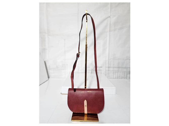 Autre Marque Clutch in pelle Celine con tracolla Vino/Rosa - vista 5