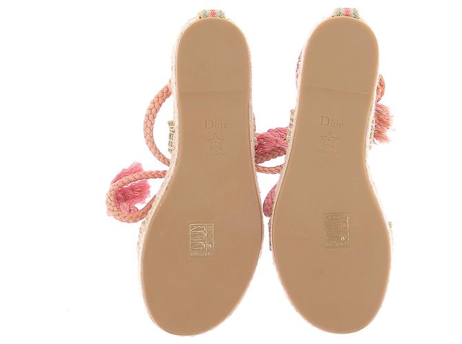 Sandali Dior T.EU 37 Tessuto Rosa - vista 7