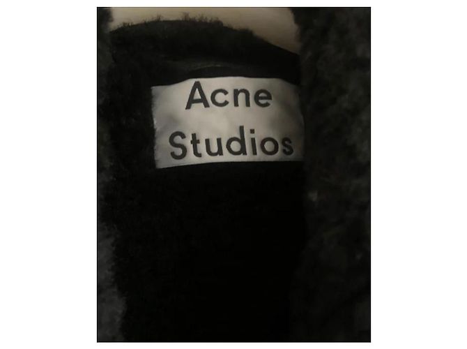Acne Velocity Lammfelljacke schwarz - Ansicht 10