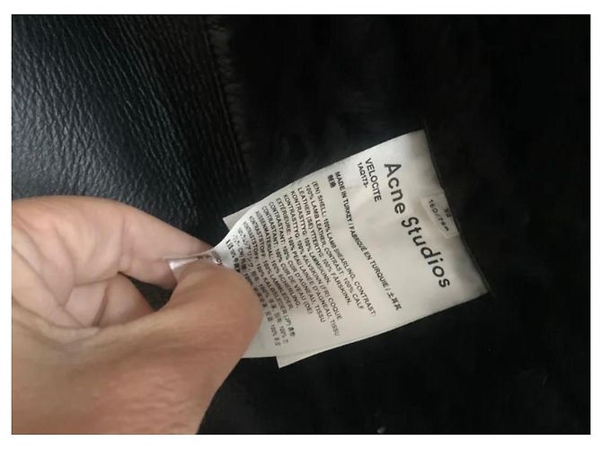 Acne Velocity Lammfelljacke schwarz - Ansicht 6