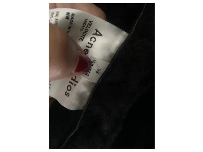 Acne Velocity Lammfelljacke schwarz - Ansicht 8