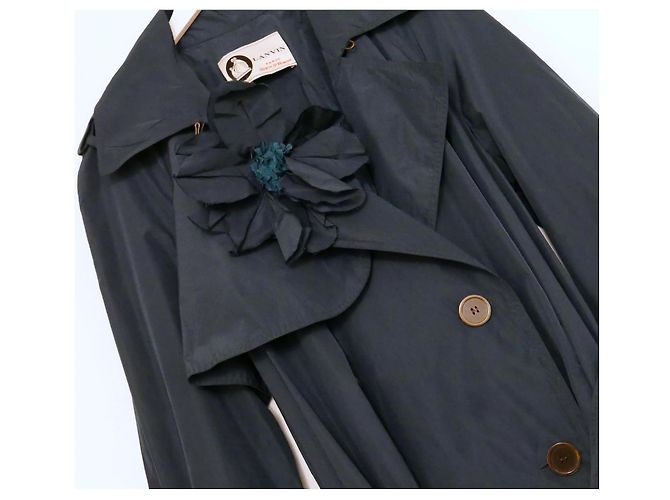 Abrigo trench acampanado Corsage Lanvin Primavera 2005 FR46/UK18 Azul - vista 2