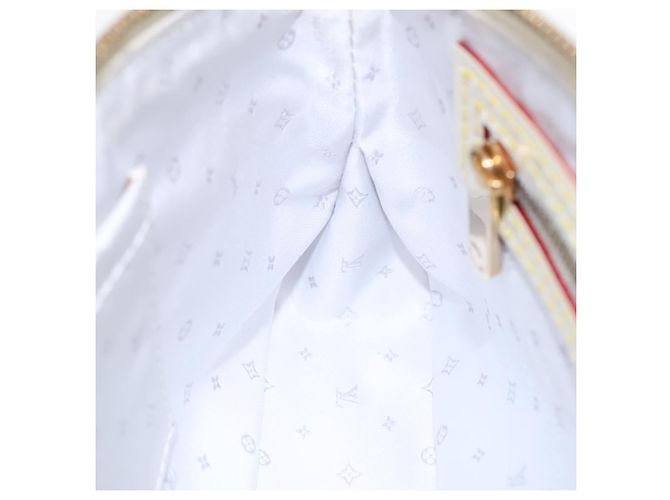 LOUIS VUITTON Suhari Lockit Clutch Bag Pelle Bianca M95629 LV Auth 94716A Bianco - vista 22