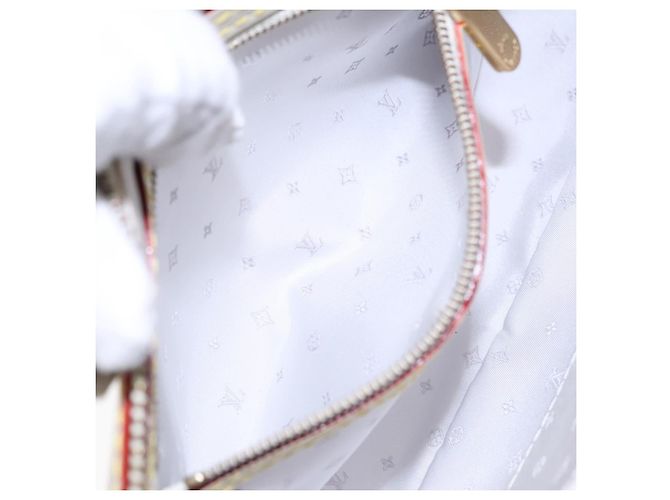 LOUIS VUITTON Suhari Lockit Clutch Bag Pelle Bianca M95629 LV Auth 94716A Bianco - vista 23