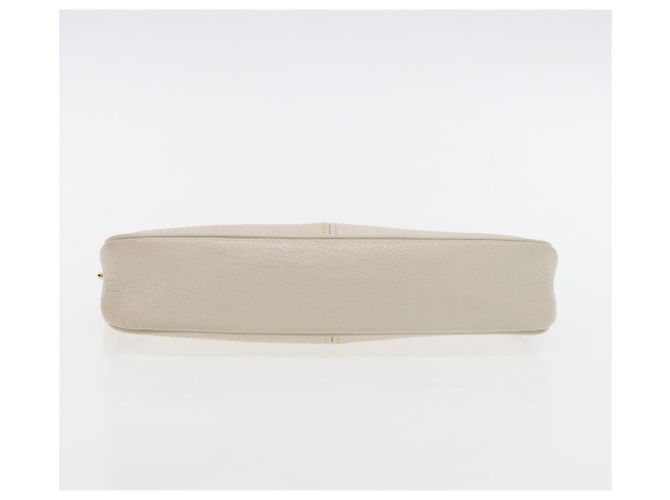LOUIS VUITTON Suhari Lockit Clutch Bag Pelle Bianca M95629 LV Auth 94716A Bianco - vista 5