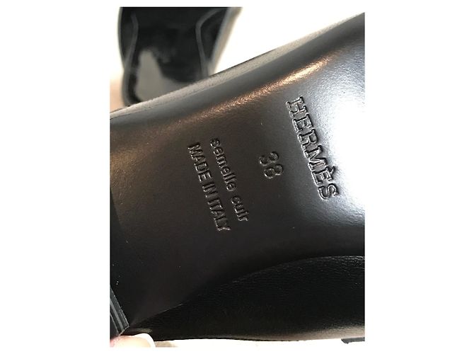 Hermès HERMES Bailarinas T.EU 38 Cuero Negro - vista 6