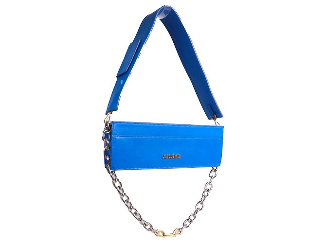 JACQUEMUS - Ciuciu Jacquemus Schultertasche aus blauer Leder - Ansicht 2