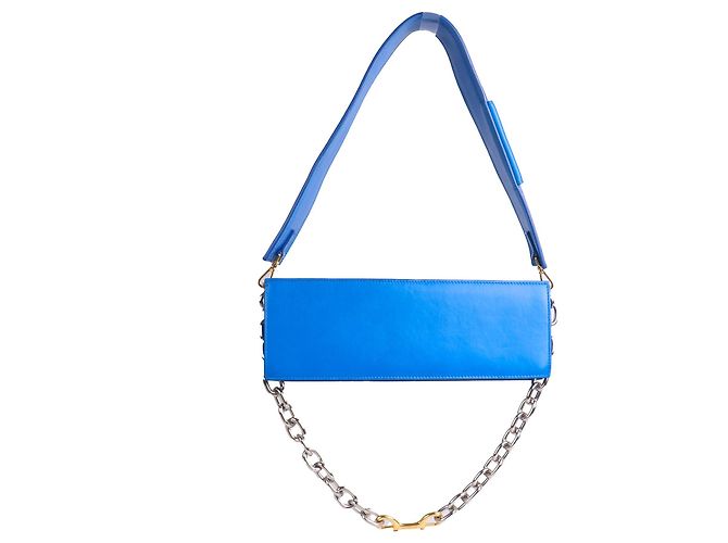 JACQUEMUS - Ciuciu Jacquemus Schultertasche aus blauer Leder - Ansicht 3