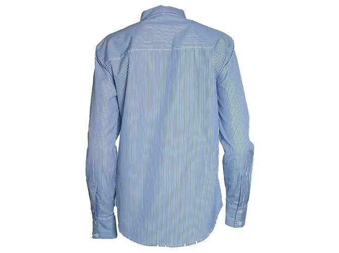 Anine Bing, camicia a righe blu e bianca Bianco - vista 2
