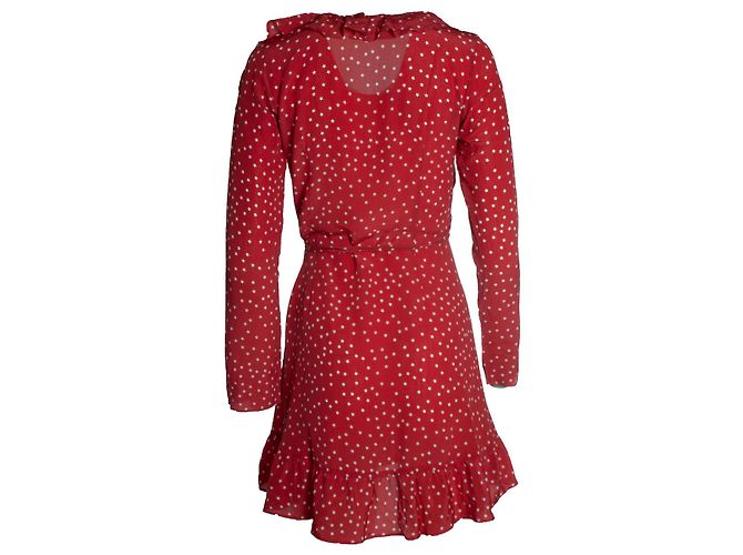 Autre Marque Realisation, Kleid mit Sternenrüsche Rot - Ansicht 2