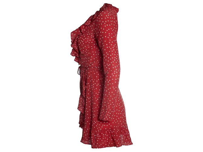 Autre Marque Realisation, Kleid mit Sternenrüsche Rot - Ansicht 4