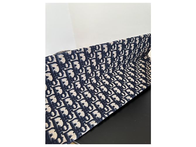 Dior Book Tote Tasche Blau Stoff - Ansicht 11